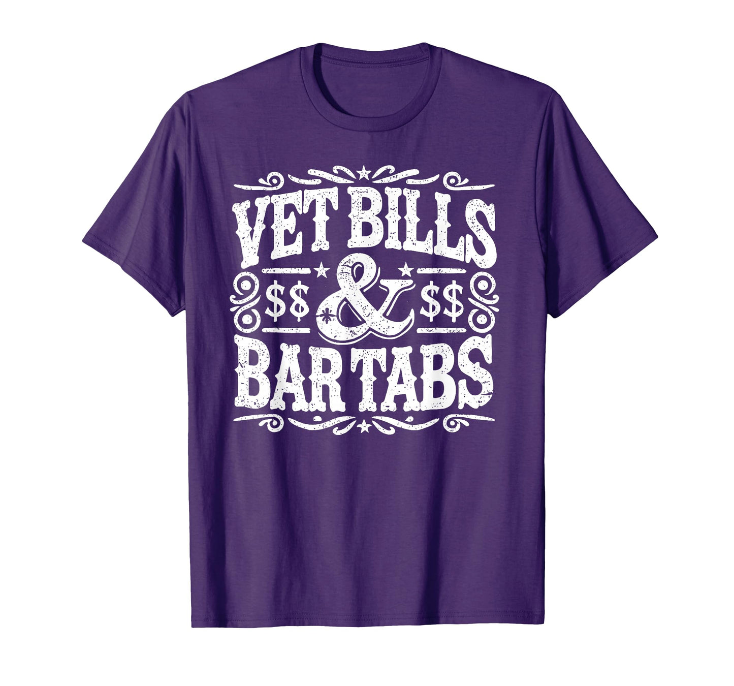 Vet Bills And Bar Tabs Funny Vintage Horse Lovers T-Shirt