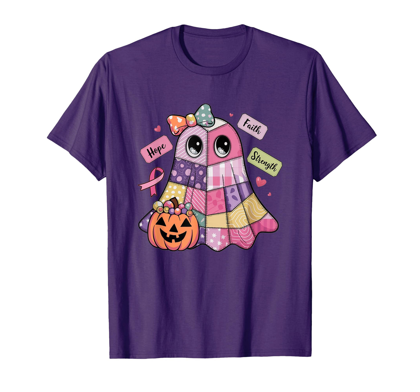 Hope Faith Strength Halloween Ghost T-Shirt