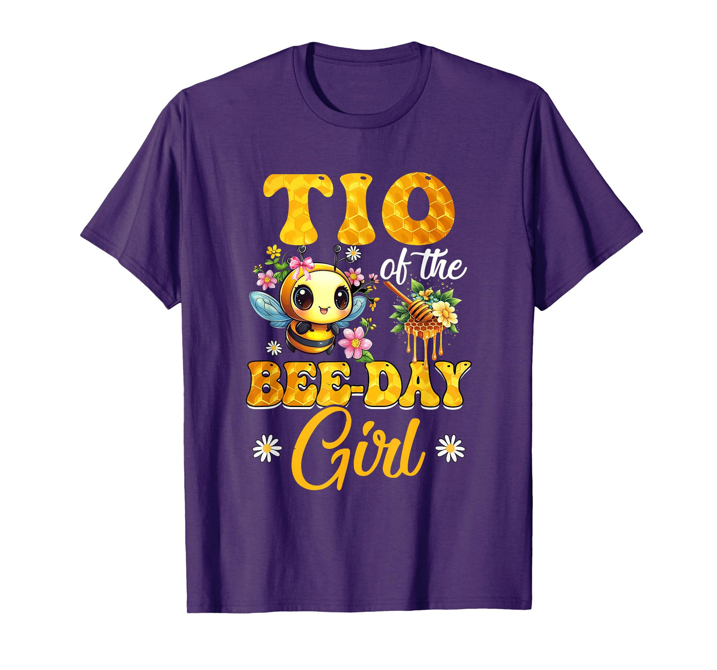Tio Of The Birthday Girl Bee Family Birthday Party T-Shirt