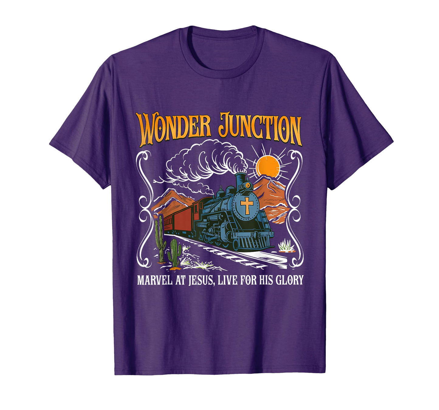 Wonder Junction Marvel At Jesus Christian Summer Bible Camp T-Shirt