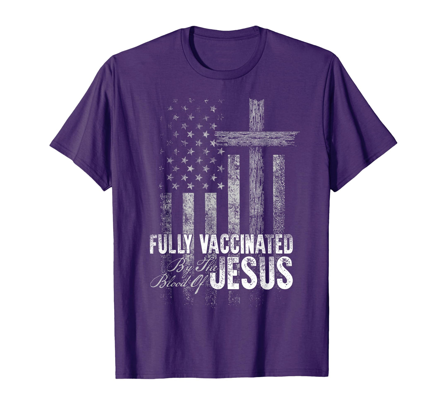 Fully Vaccinated By The Blood Of Jesus Funny Christian T-Shirt
