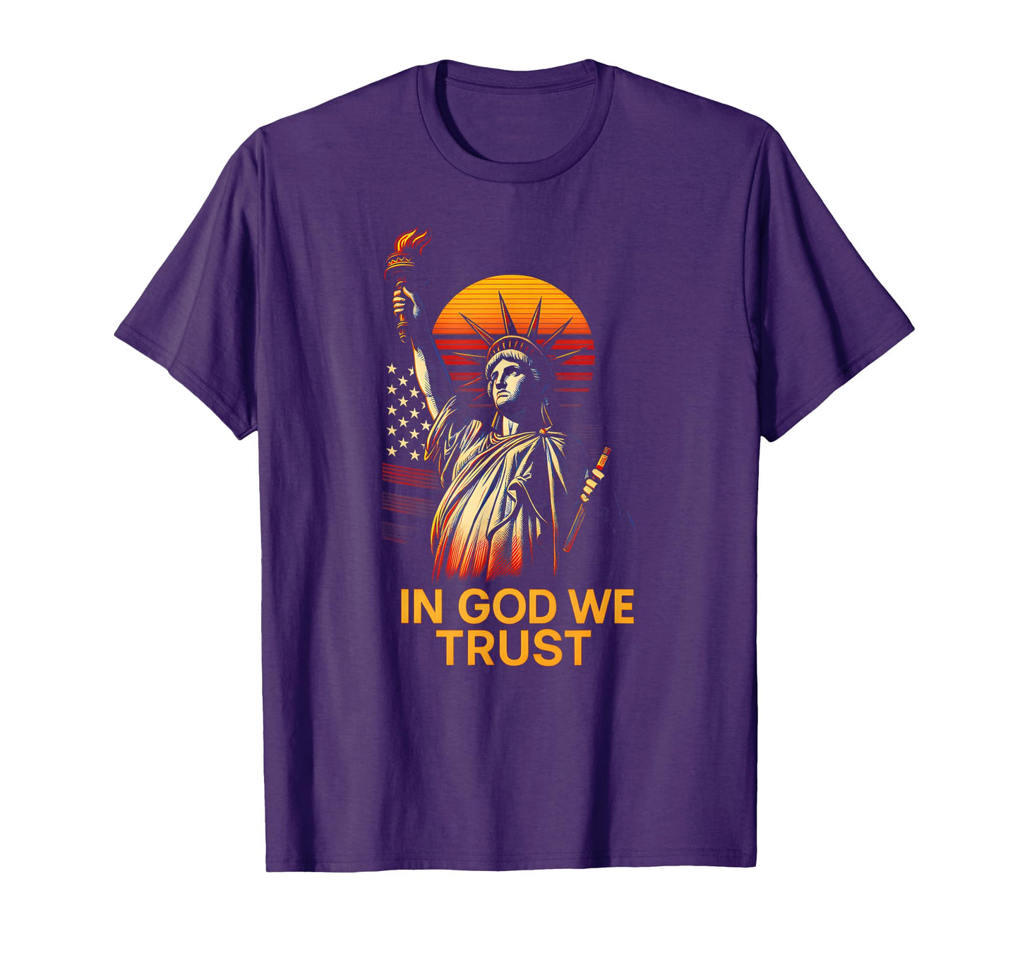 American Faith in God We Trust Retro Christian Religious T-Shirt