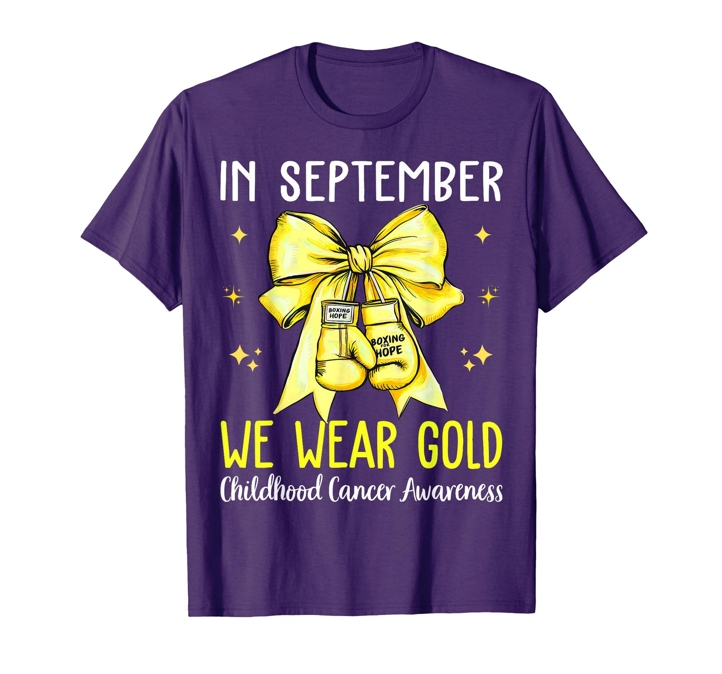 in September We Wear Gold Childhood Cancer Awareness Ribbon T-Shirt
