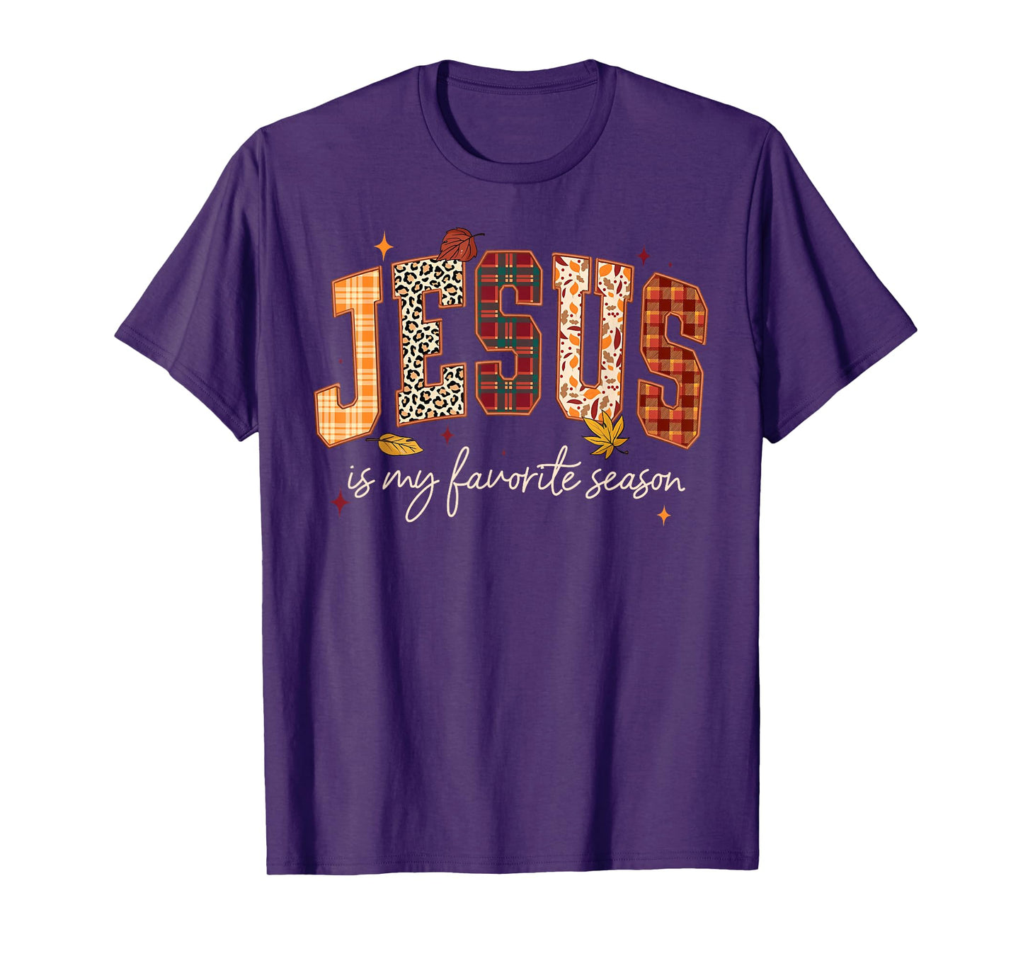 Jesus is My Favorite Season Thanksgiving Autumn Fall Leaves T-Shirt