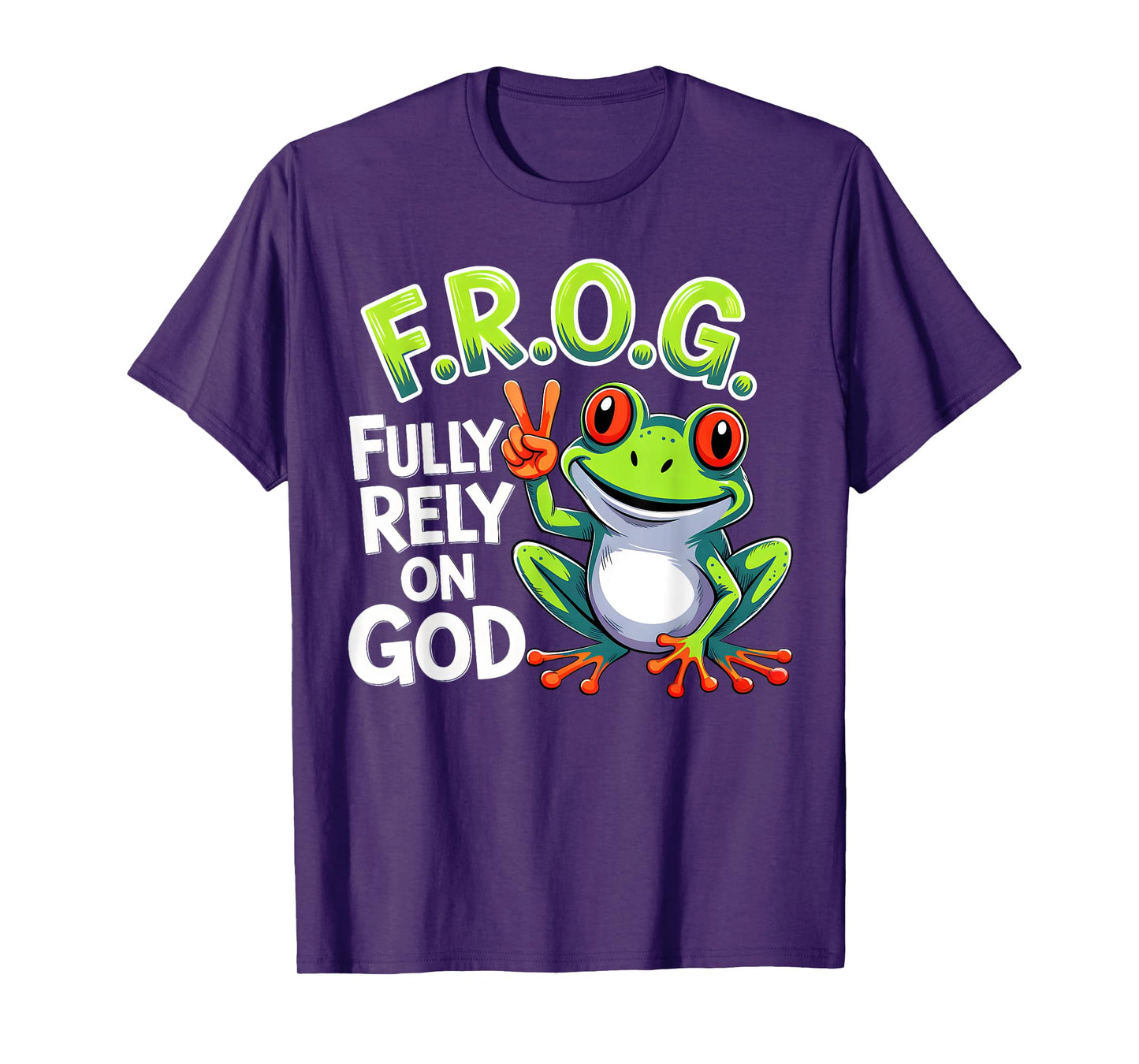 Funny Frog Fully Christian Frog Lovers Men Women Kids Cute T-Shirt