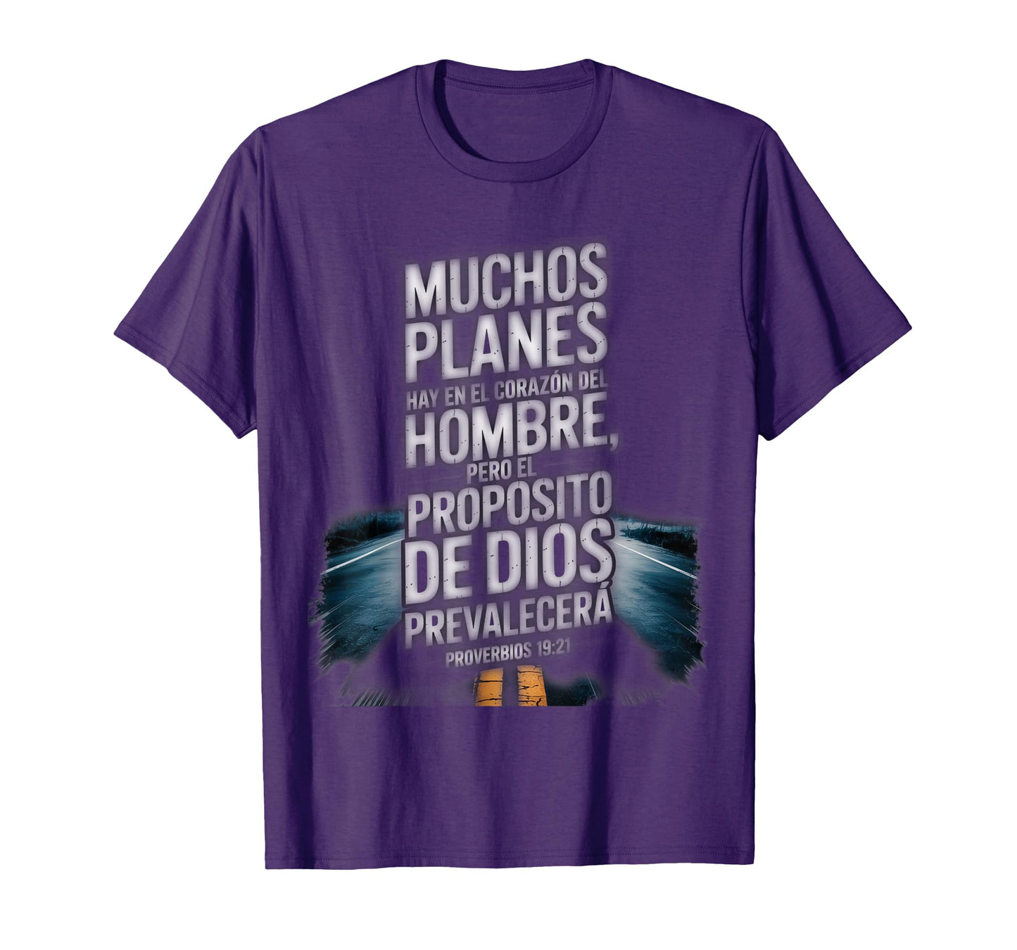 Proverbios 19:21 – Dios Tiene el Control Spanish Bible Verse T-Shirt