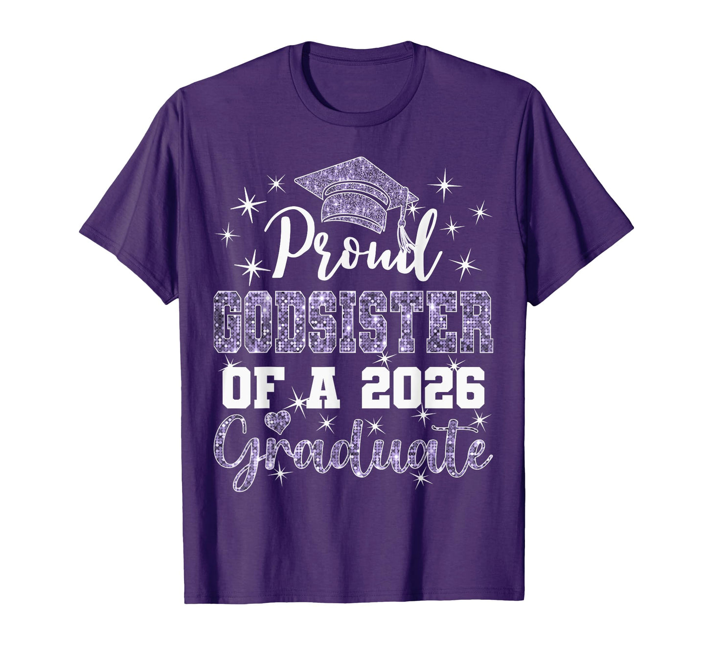 Super Proud Godsister of 2026 Graduate Graduation Family T-Shirt