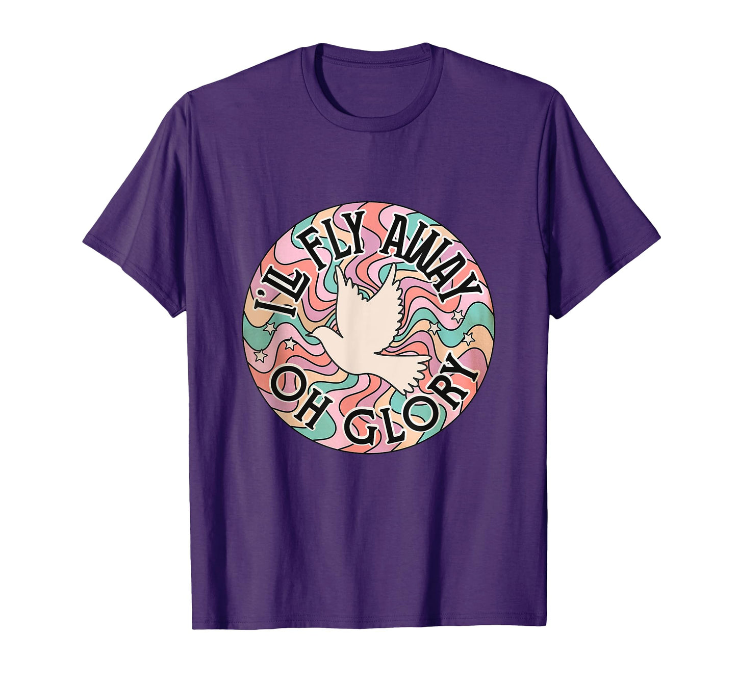 I’ll Fly Away Oh Glory Funny Christian boho floral bird T-Shirt
