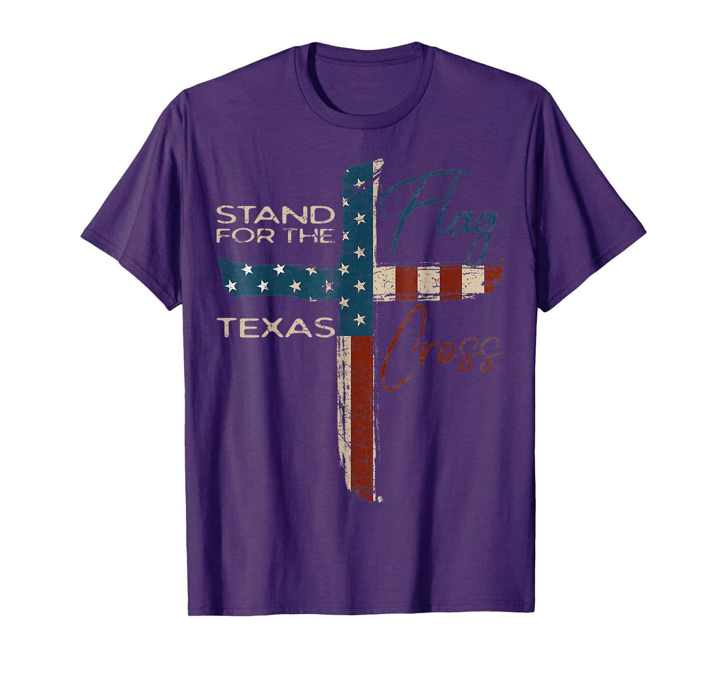 Strong Texas flag cross christian texas pride 2025 T-Shirt