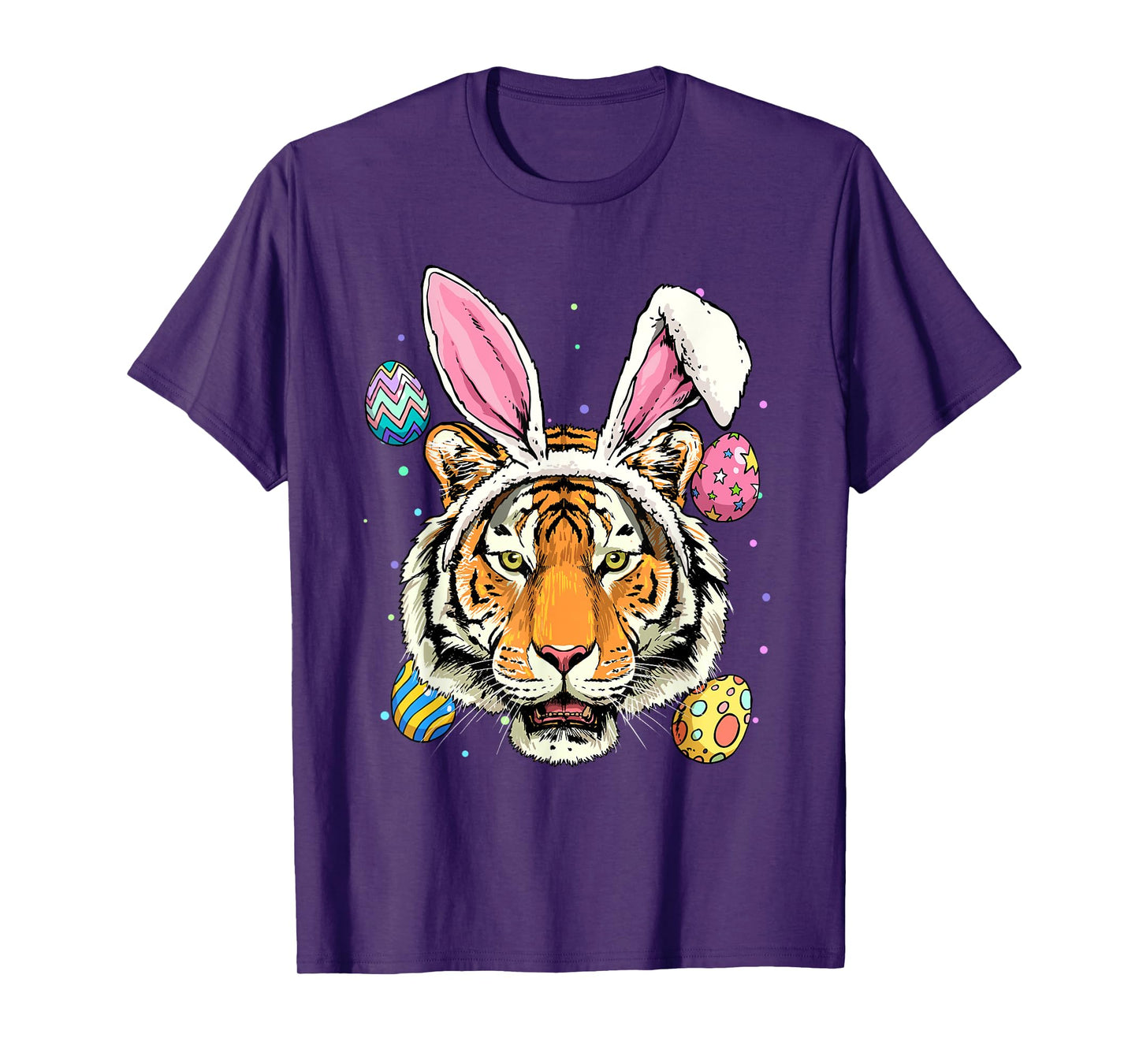 Easter Bunny Tiger Shirt Easter Egg Animal Face Tiger Lover T-Shirt