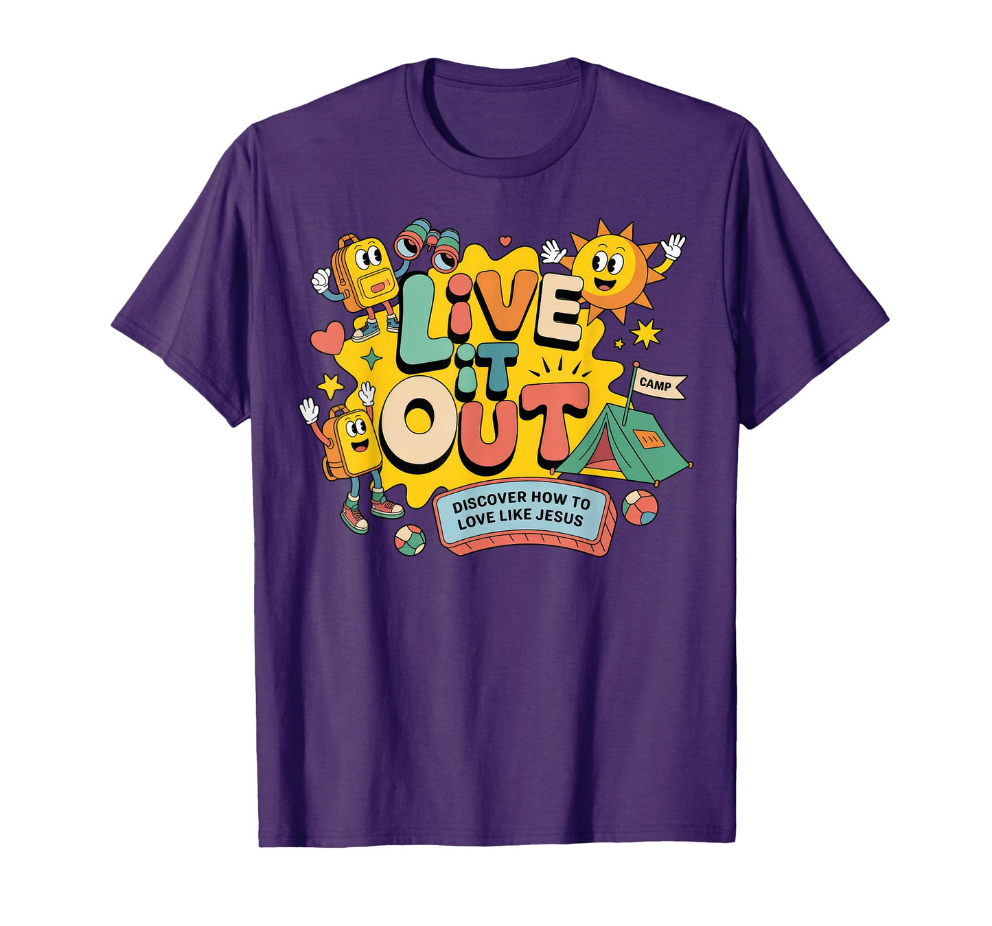 Live It Out Bible School Vbs 2025 Christian Youth Camp T-Shirt