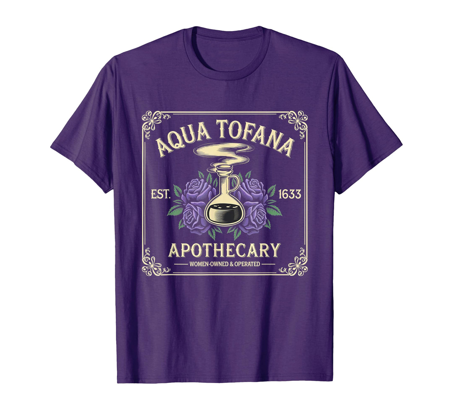 Funny Feminist Aqua Tofana Apothecary Vintage Design T-Shirt