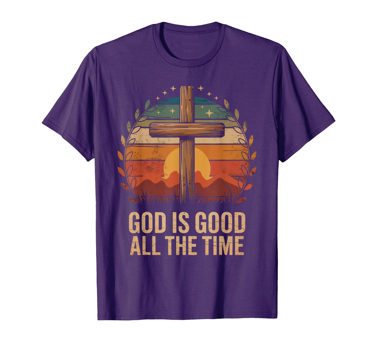 Vintage Retro Christian God is Good All The Time Jesus T-Shirt