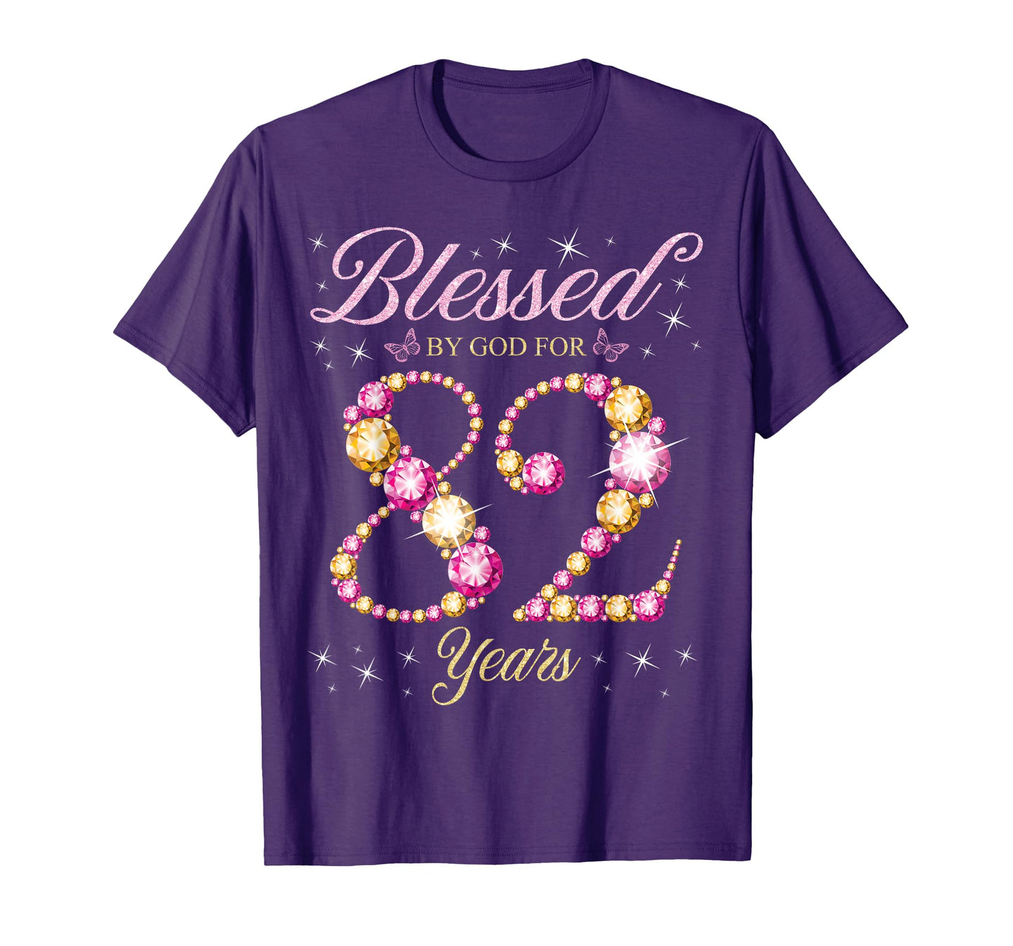 Blessed By God For 82 Years Old 82nd Birthday Party T-Shirt