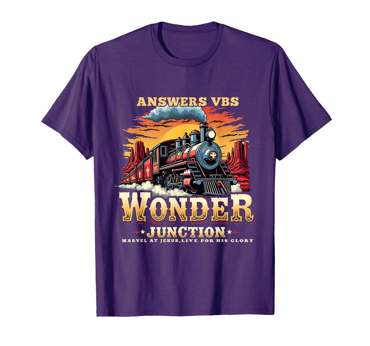 Answers VBS Wonder Junction Christian Train Theme Apparel T-Shirt