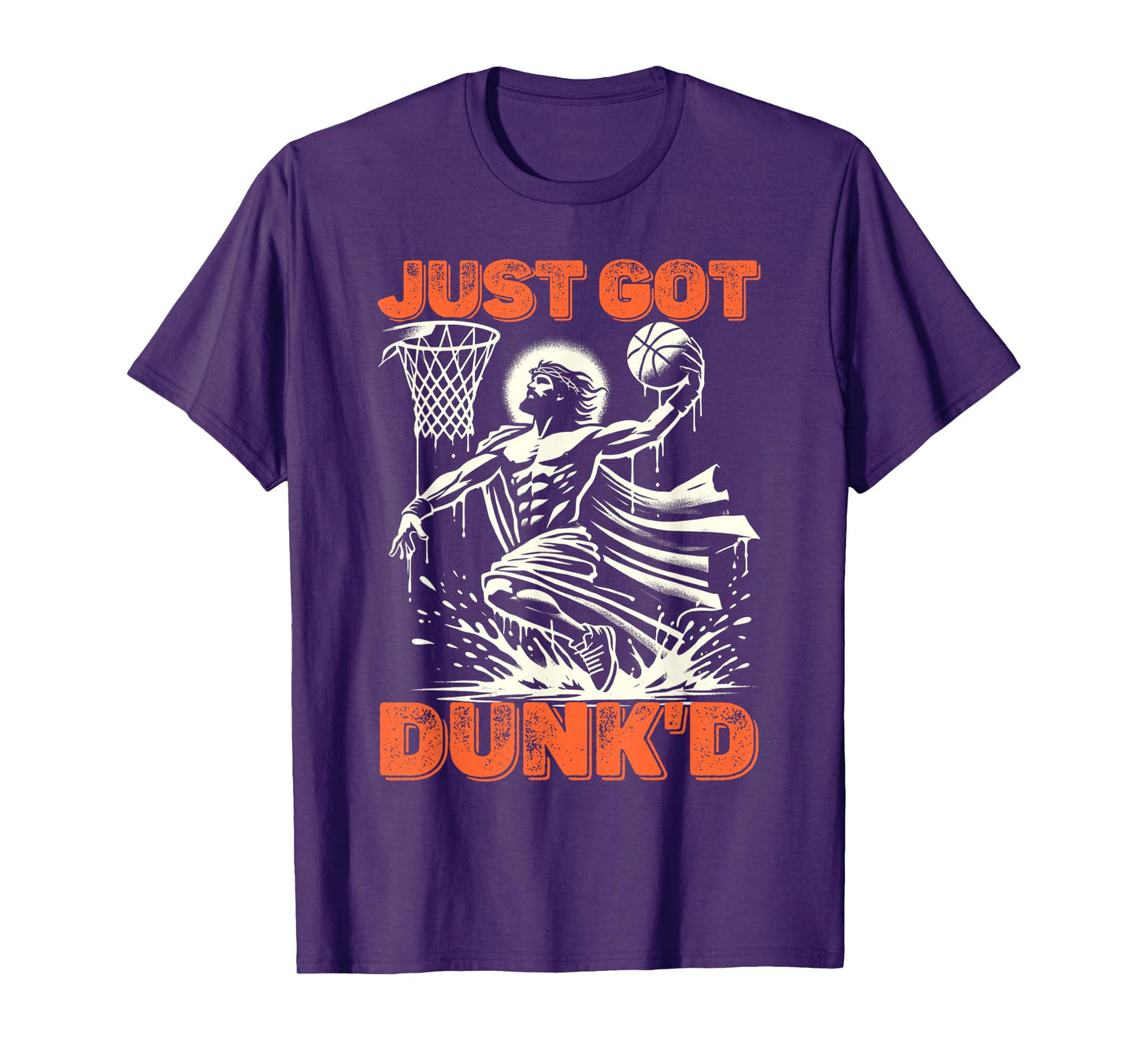 Just Got Dunked Funny Baptism Jesus Playing Basketball T-Shirt