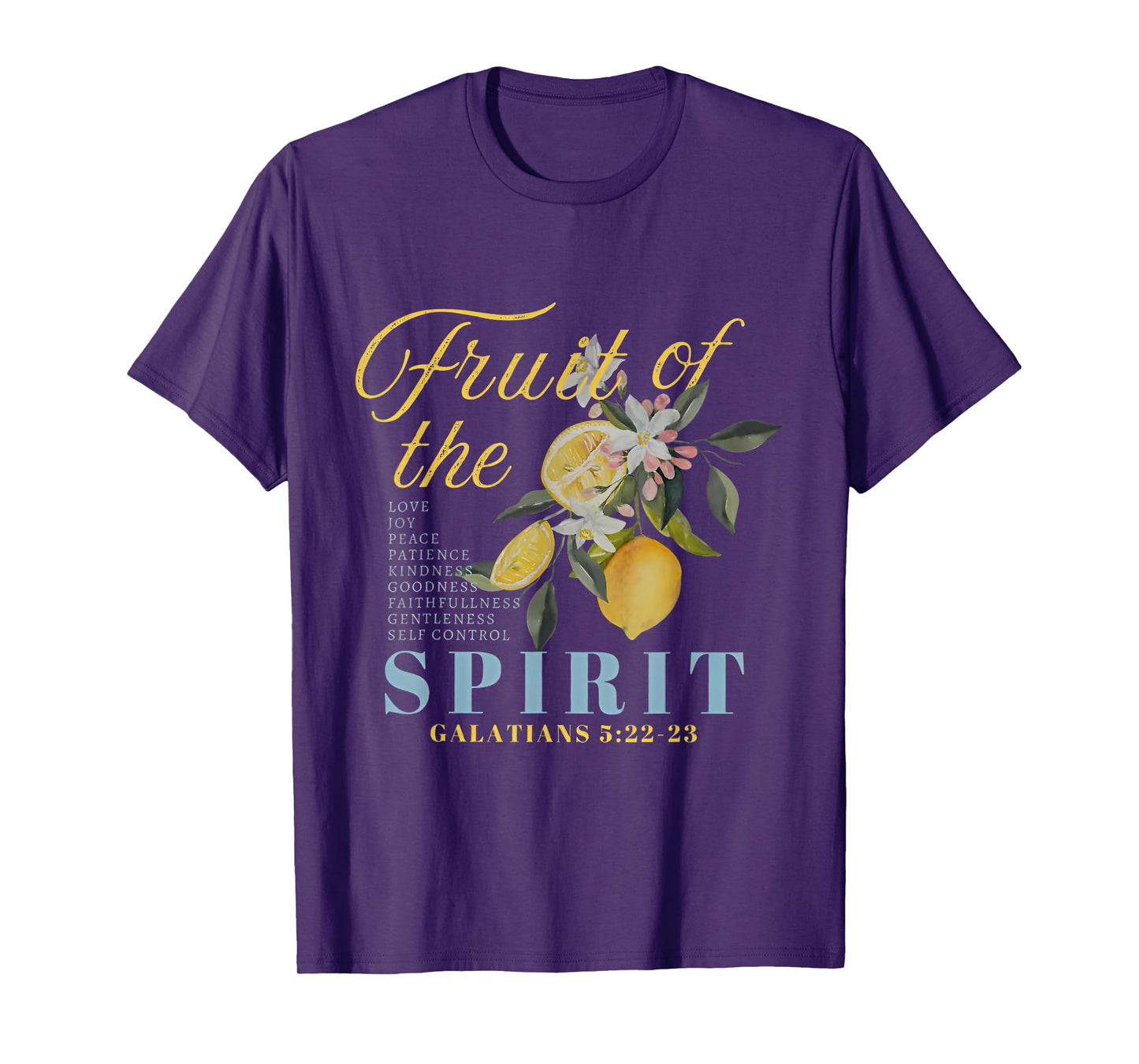 Fruit of The Spirit Lemon Christian Faith T-Shirt