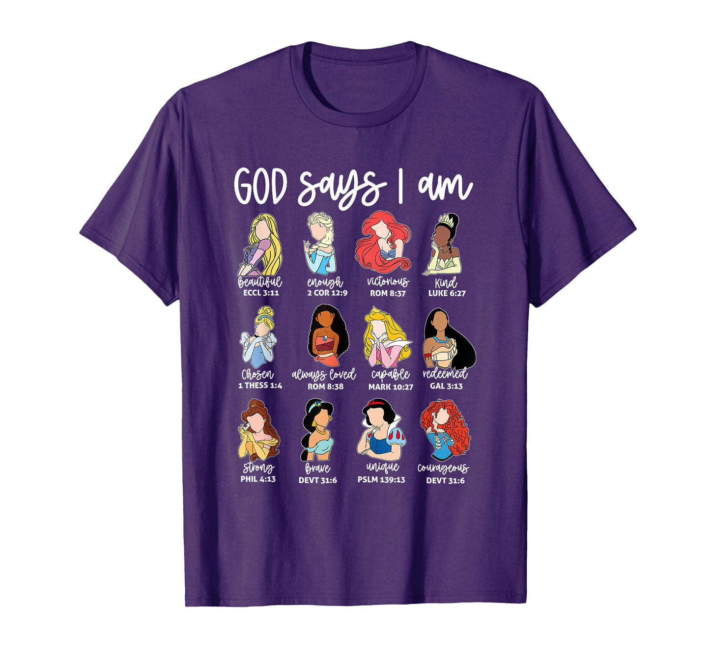 God Says I Am Princess Bible Verse Christian Jesus Religious T-Shirt