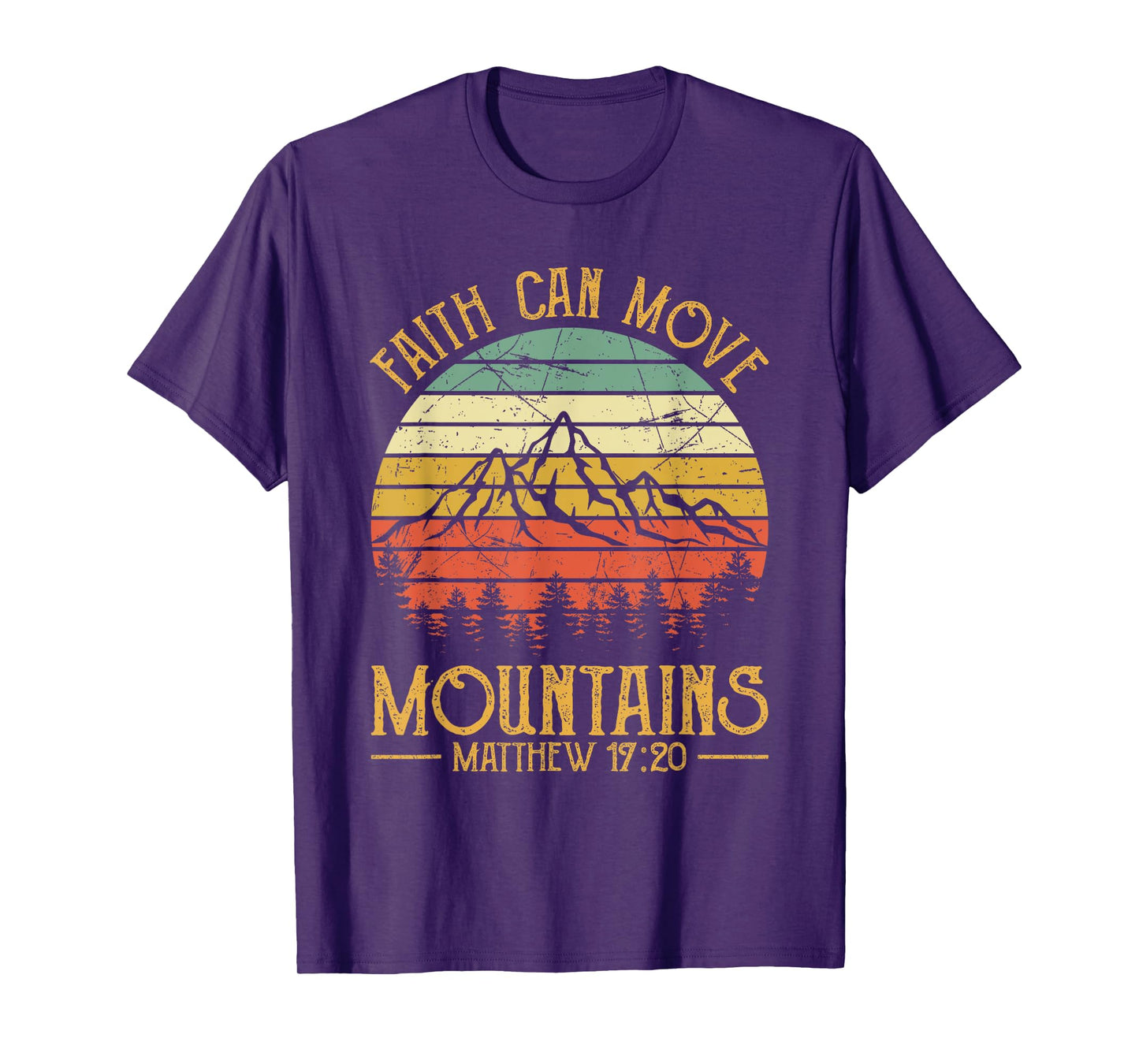 Faith Can Move Mountains Tshirt Mens Womens Kids Christian T-Shirt
