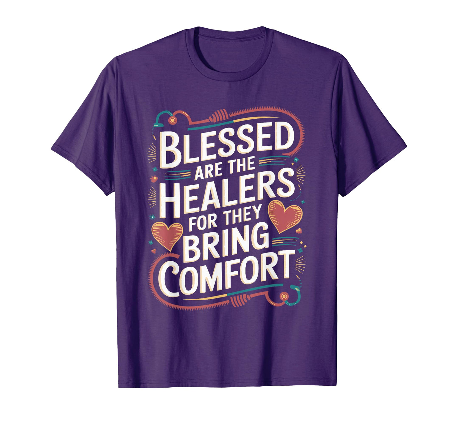 Blessed Healer Matthew 5:4 Bow Design T-Shirt