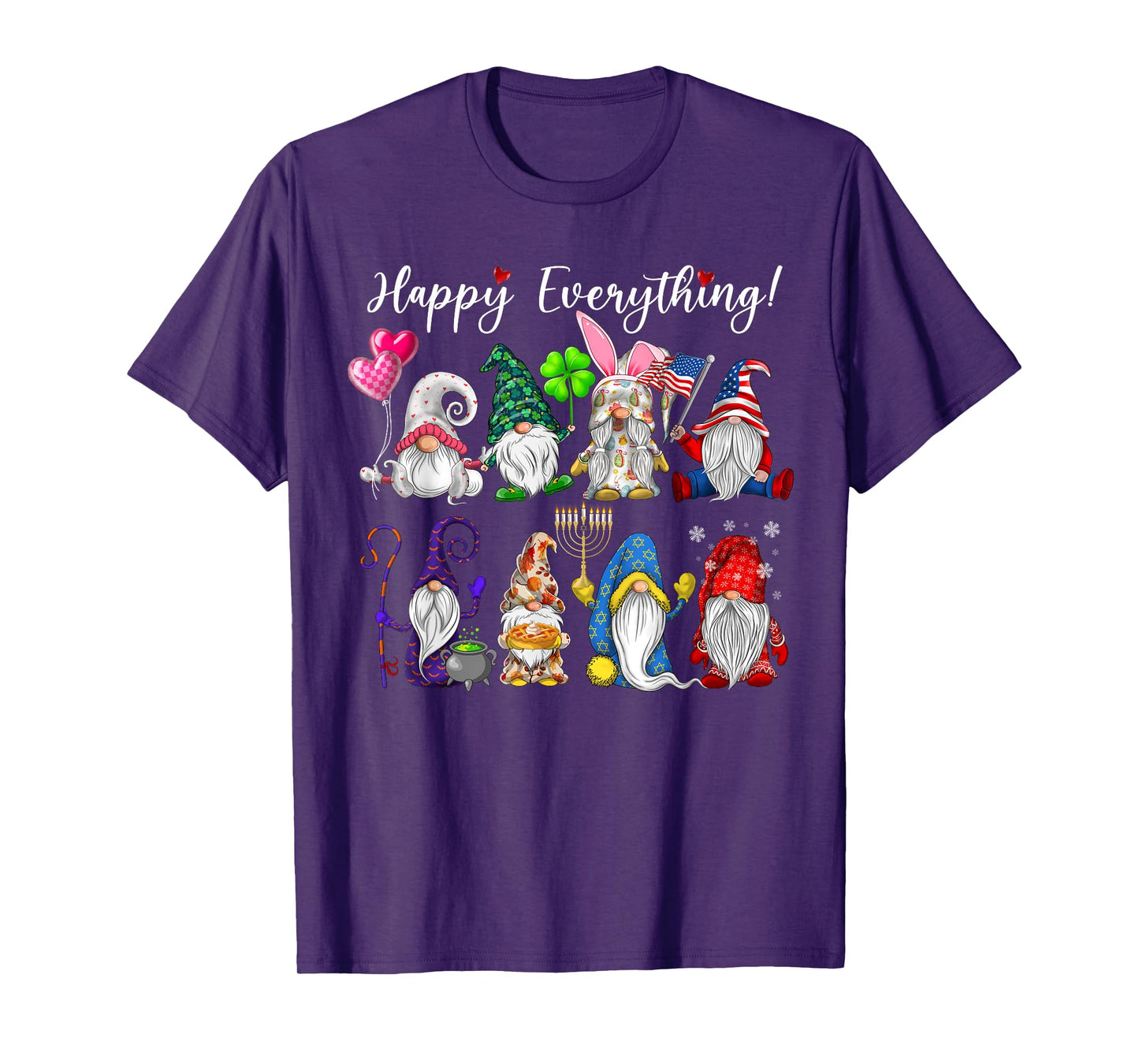 Happy Everything Gnomes Every Seasons All Year T-Shirt