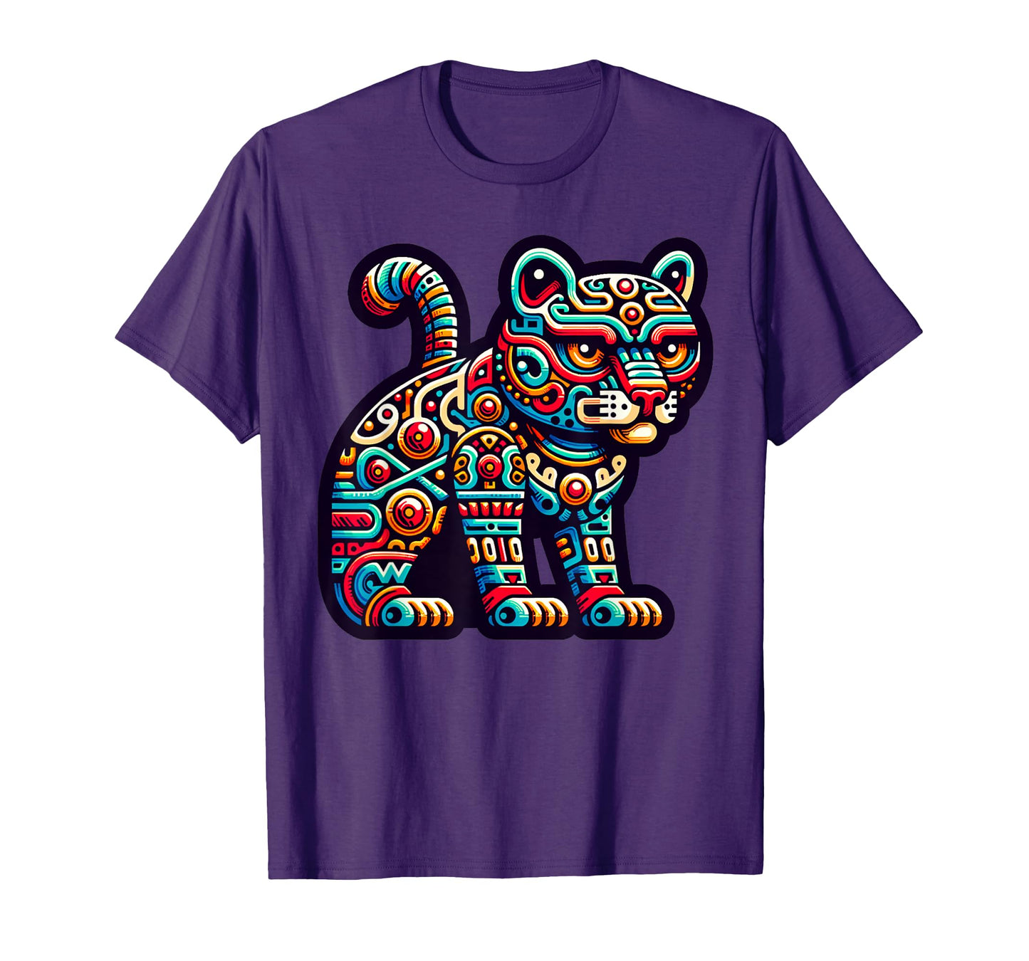 Aztec God Tezcatlipoca And Mayan Leopard Yucatan T-Shirt