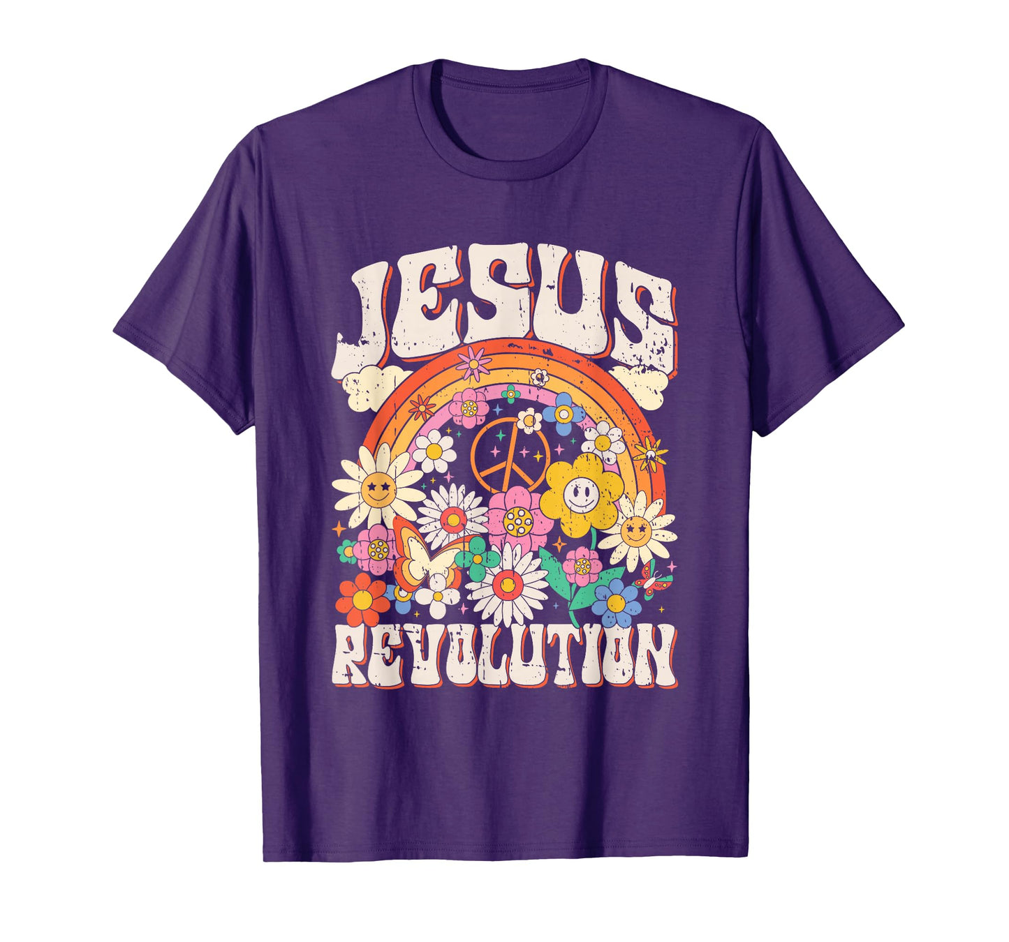 Jesus Revolution Faith Retro Groovy Christian T-Shirt