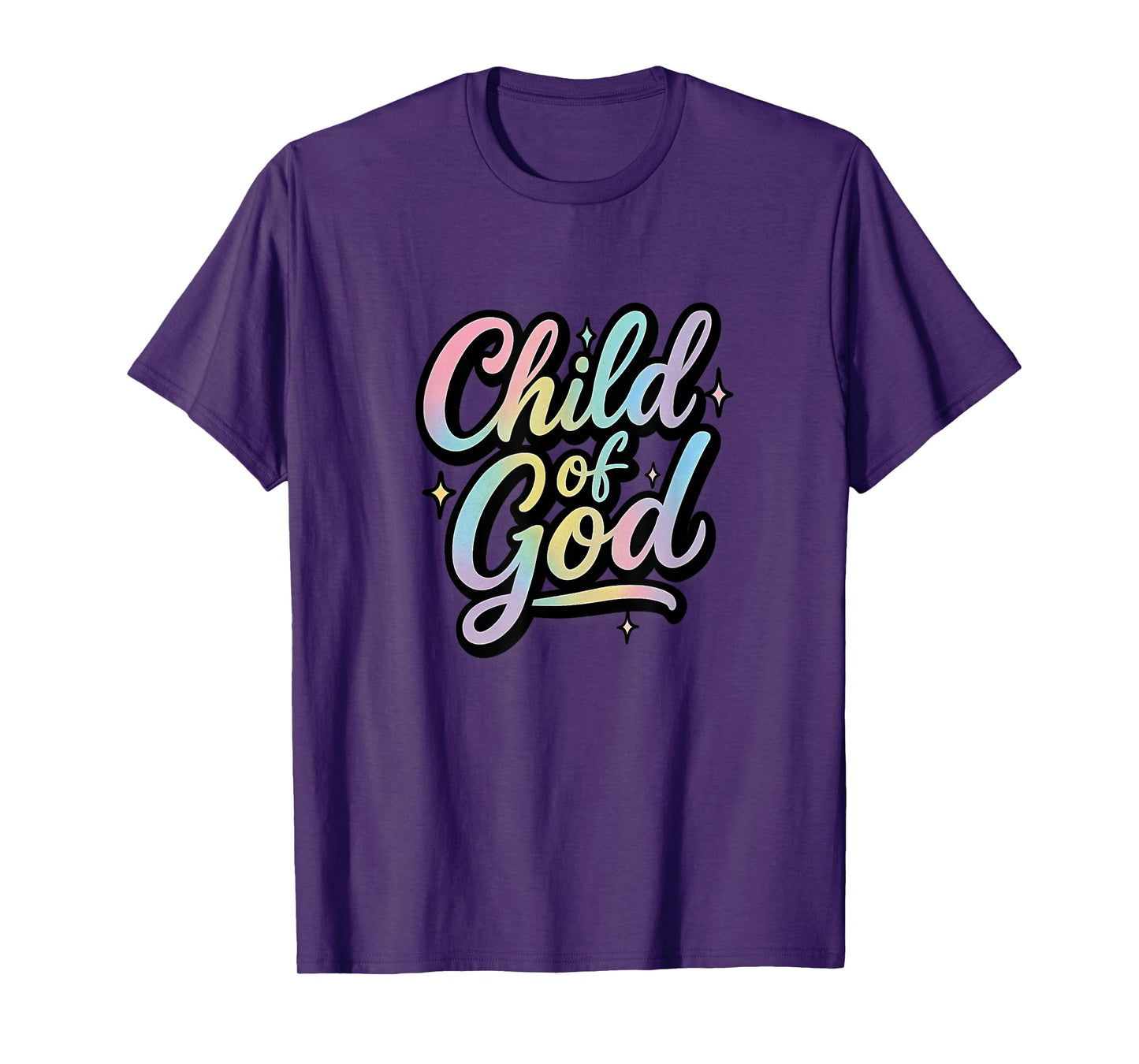 Child of God Christian Faith Pastel Gradient Design T-Shirt
