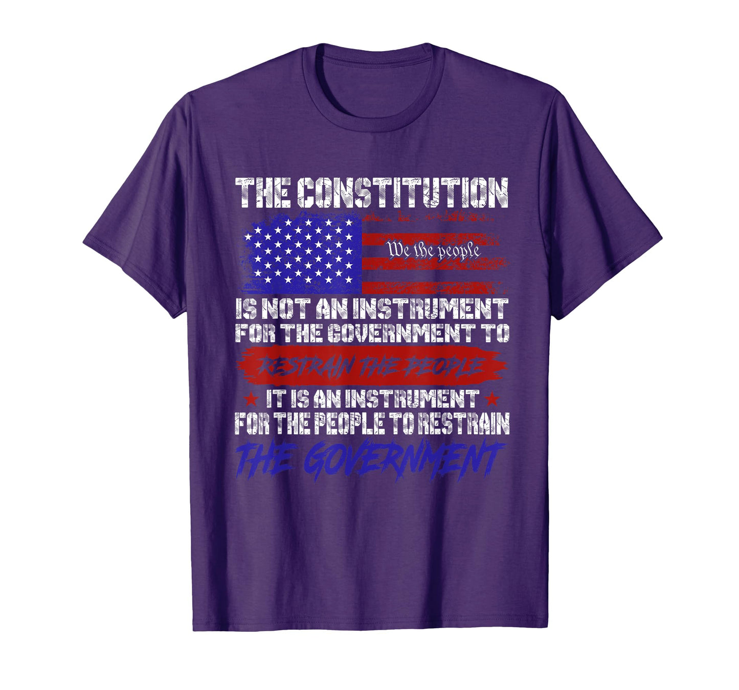 Patriotic Constitution Quote USA Flag Tee T-Shirt