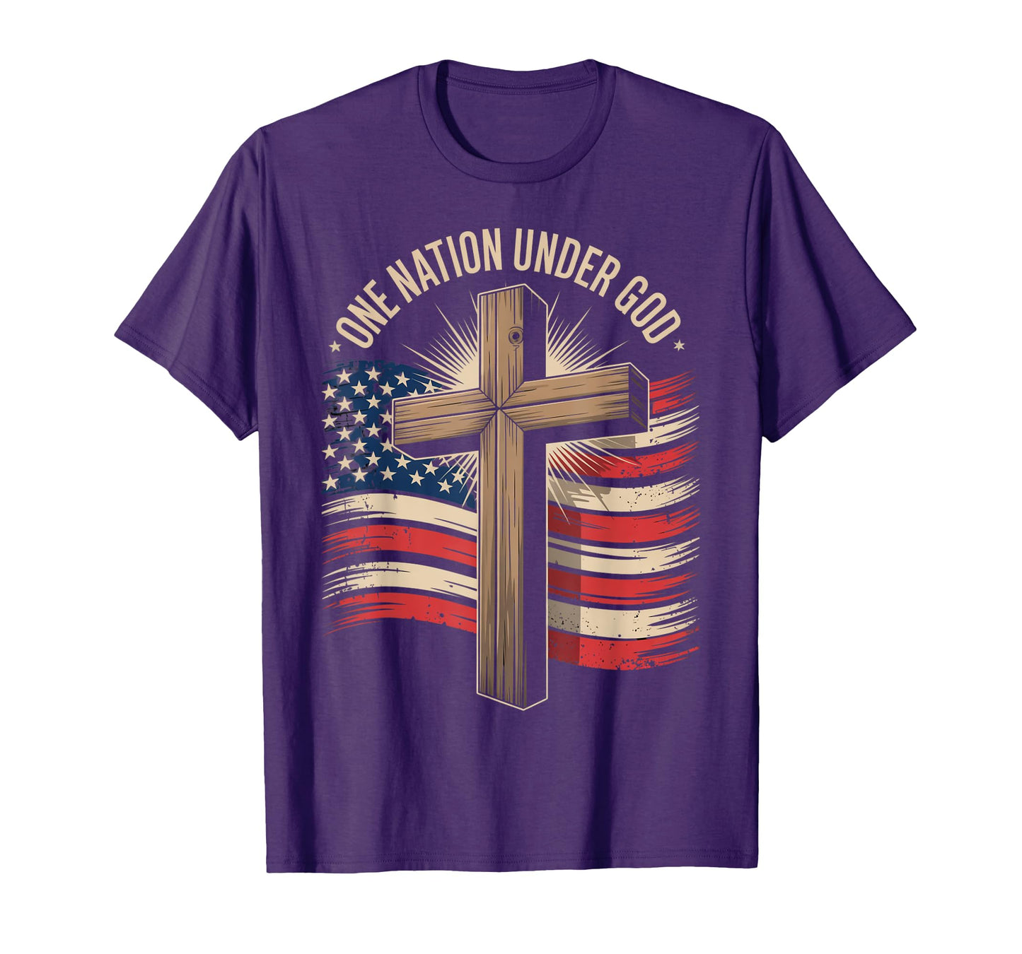 One Nation Under God July 4th Christian Patriotic T-Shirt