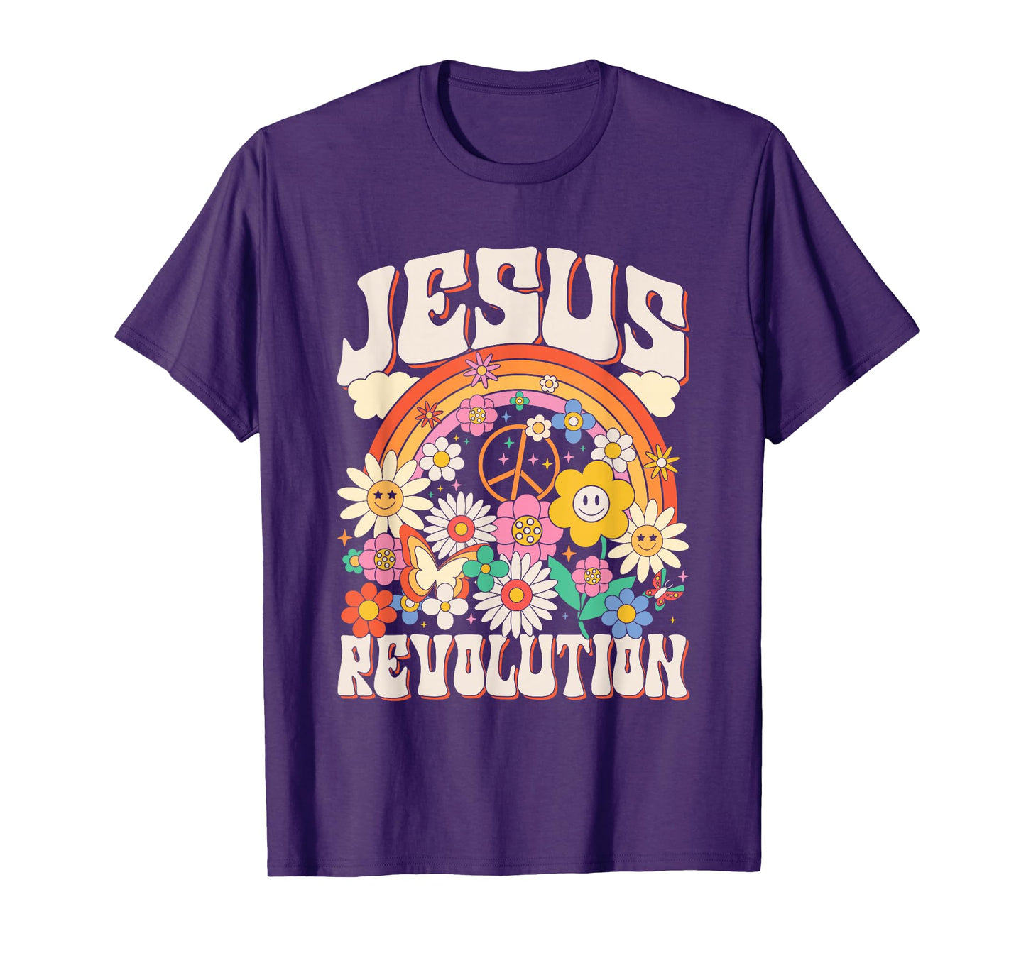 Jesus Revolution Faith Retro Groovy Christian T-Shirt