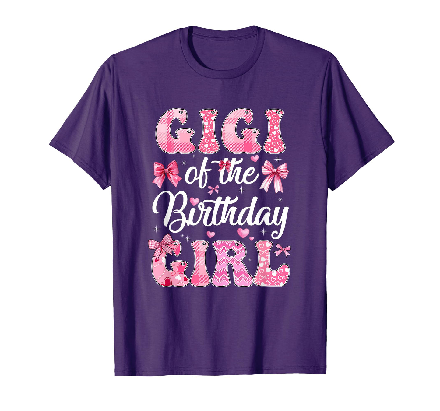 Gigi Of The Birthday Girl Family Pink Coquette Bow T-Shirt