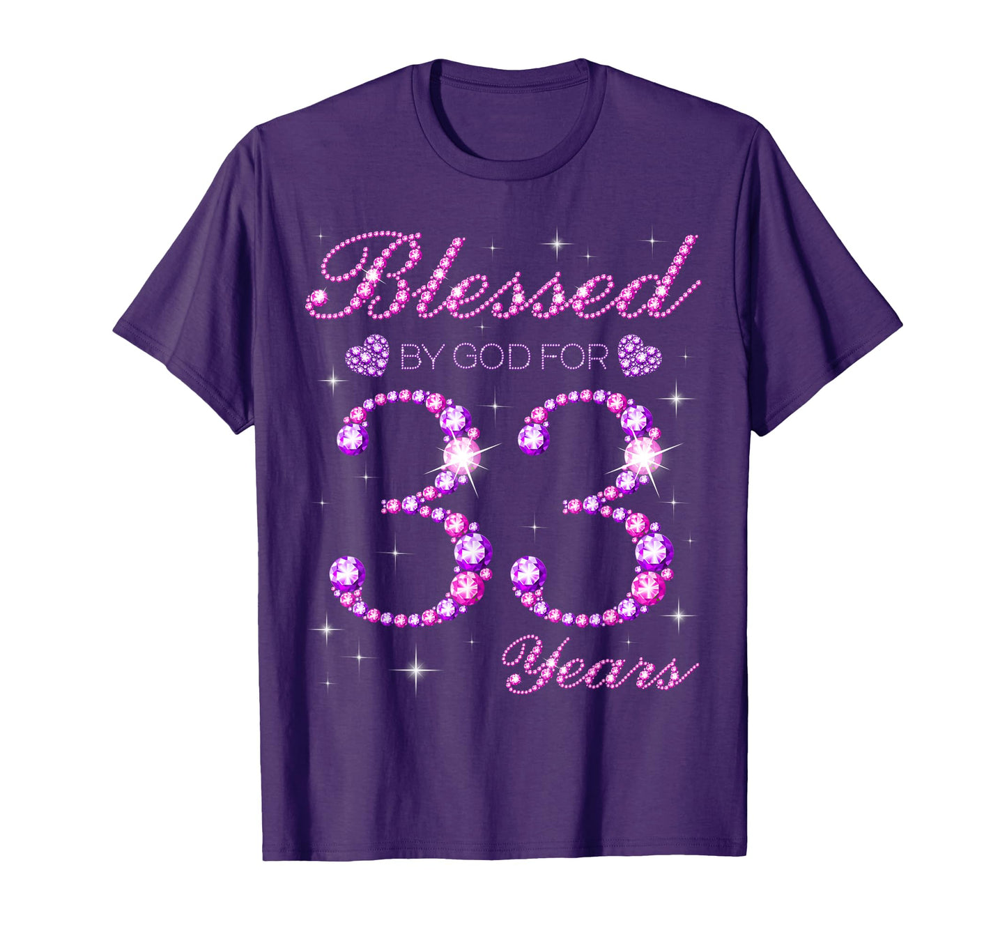 Blessed by God for 33 Years Old 33rd Birthday Party T-Shirt