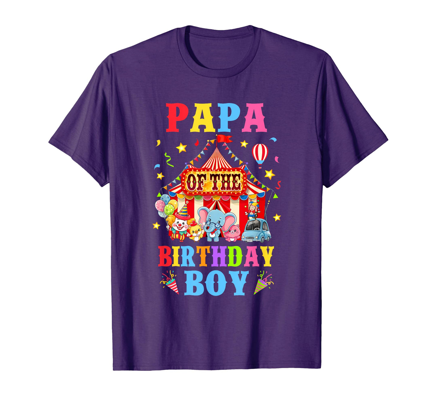 Papa Of The Birthday For Boy Circus Carnival Theme Party T-Shirt