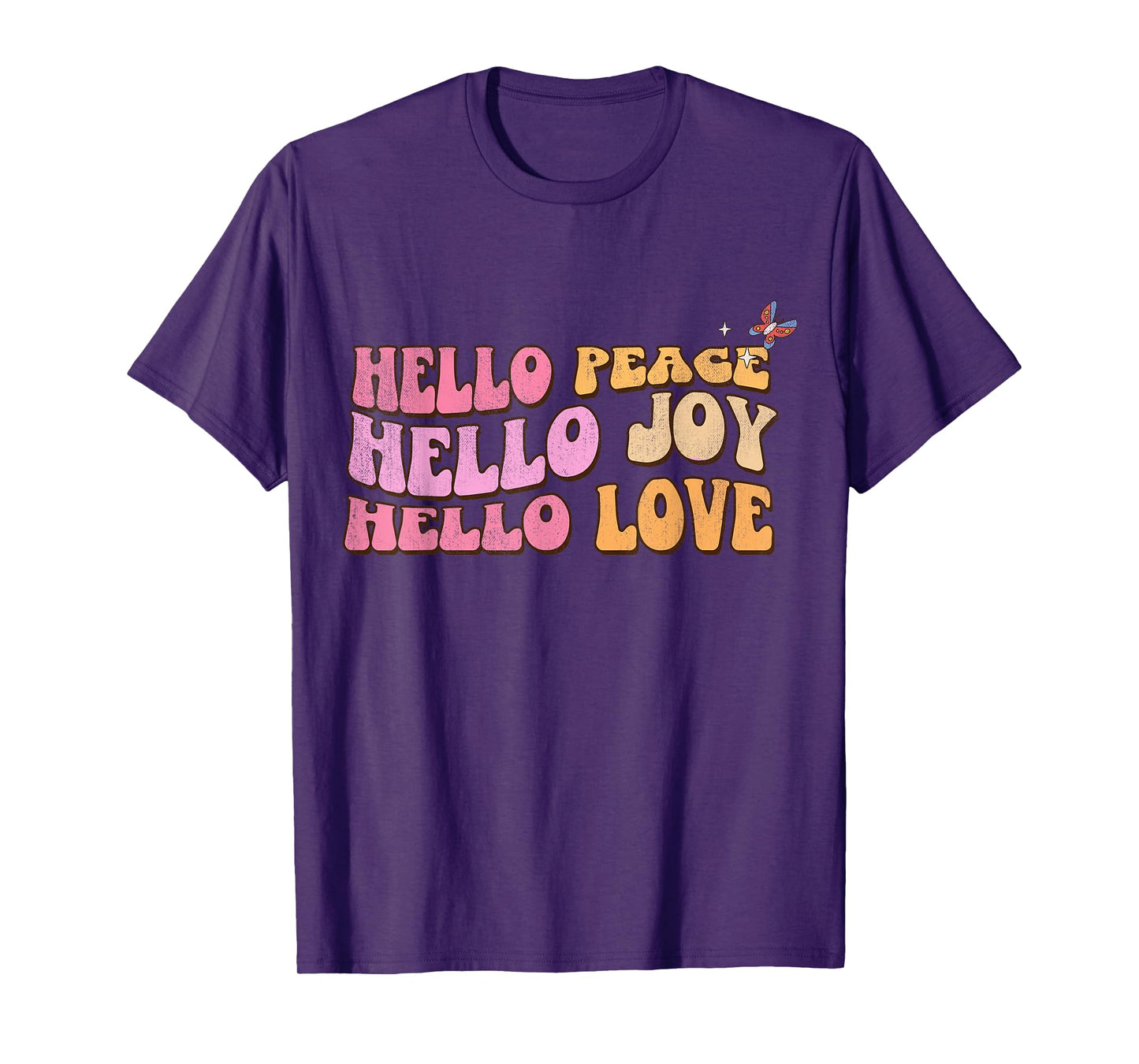 Hello Peace, Hello Joy, Hello Love, Christian Faith Follower T-Shirt