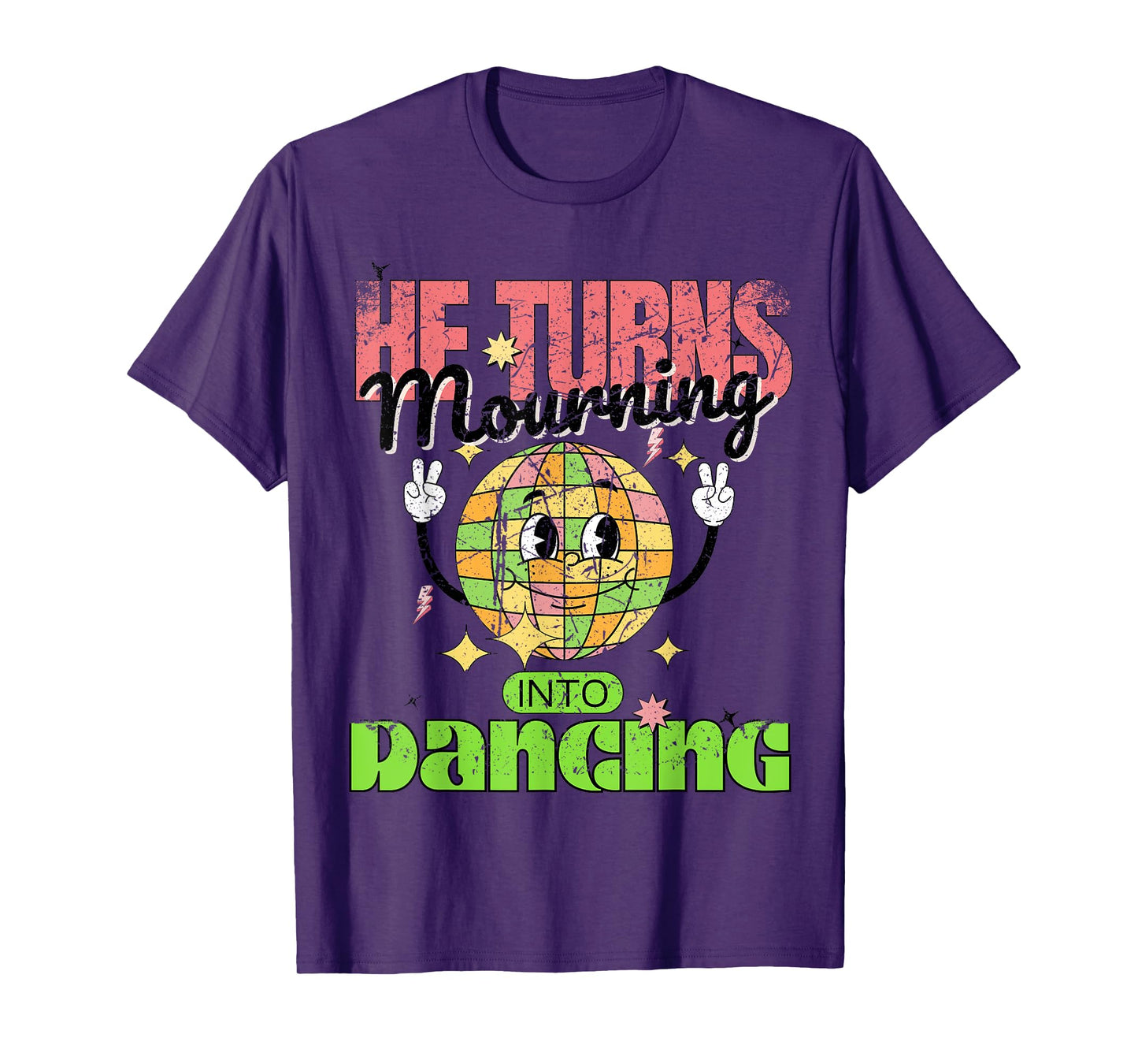 Psalm 30:11 He Turns Mourning To Dancing Christian Retro 70s T-Shirt