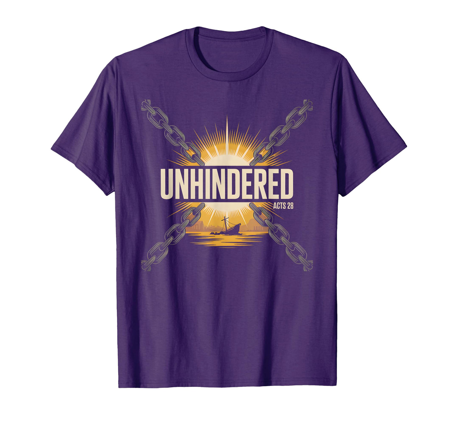 Unhindered Acts 28 Bold Christian Faith Bible Verse T-Shirt