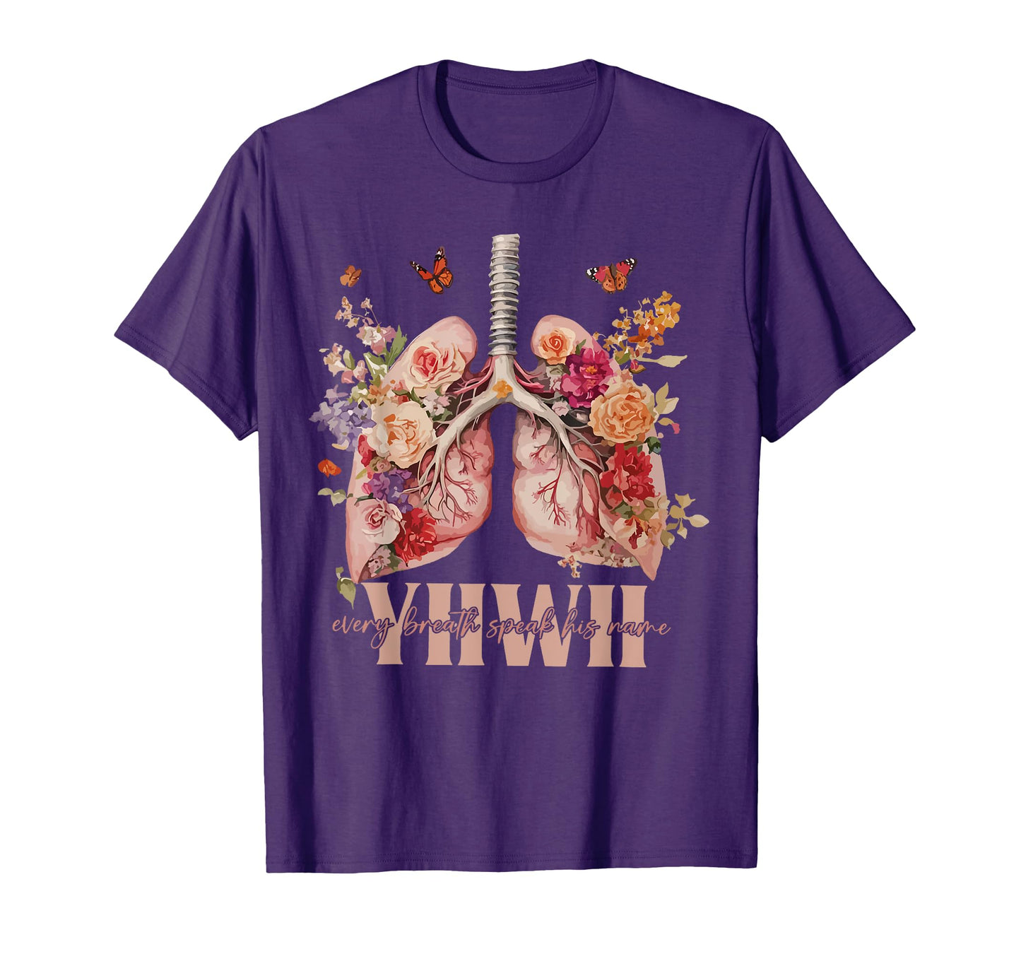 YHWH Lungs Christian Breath Speaks His Name T-Shirt