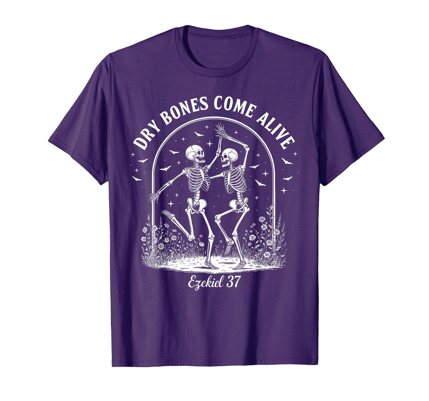 Dancing Skeleton Dry Bones Come Alive Christian Halloween T-Shirt