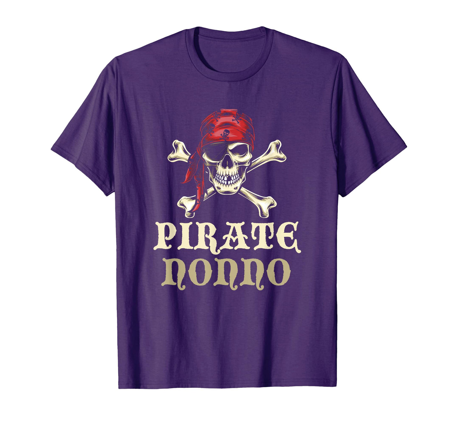 Pirate Nonno Skull Matching Grandpa Halloween Costume T-Shirt