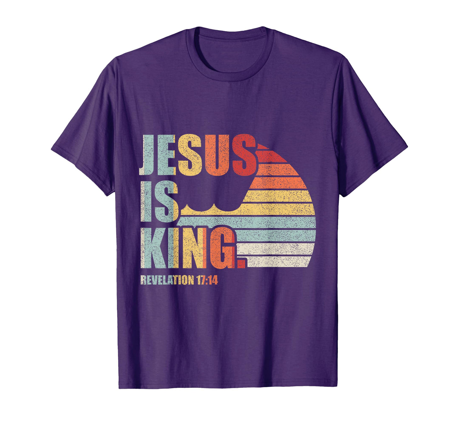 Retro Vintage Jesus Is King Bible Scripture Quote Christian T-Shirt