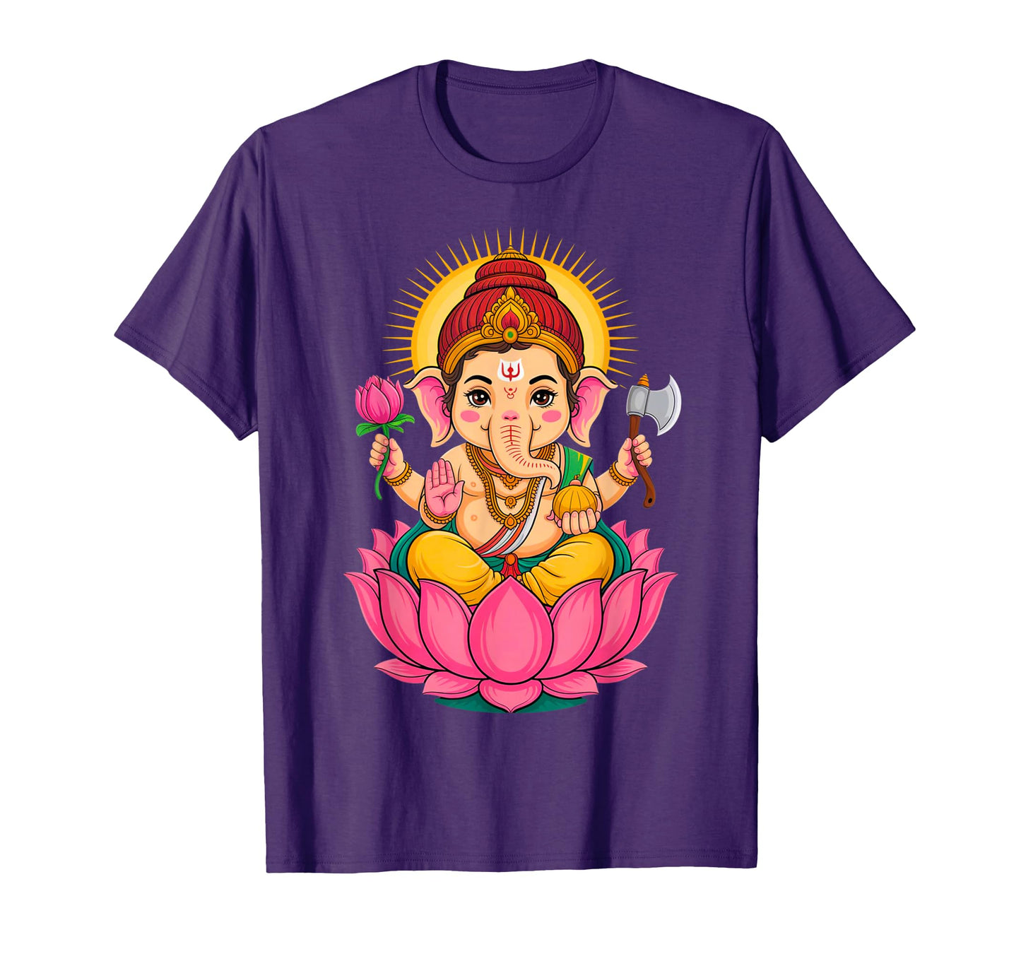 Hindou Ganesh Puja Elephant God India Méditation Yoga Murti T-Shirt