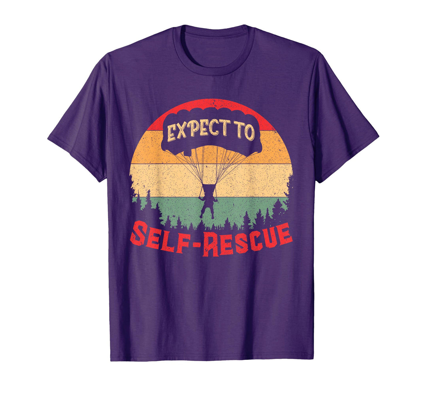 Expect To Self Rescues Vintage Sunset Quote Inspiration T-Shirt