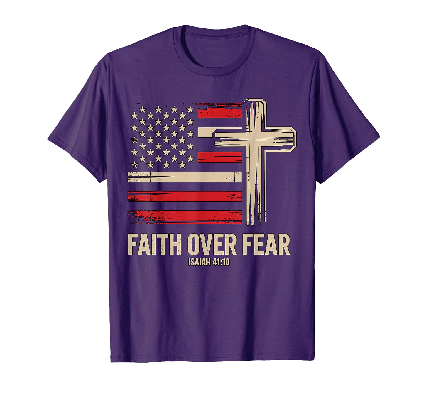 Faith Over Fear American Flag T-Shirt