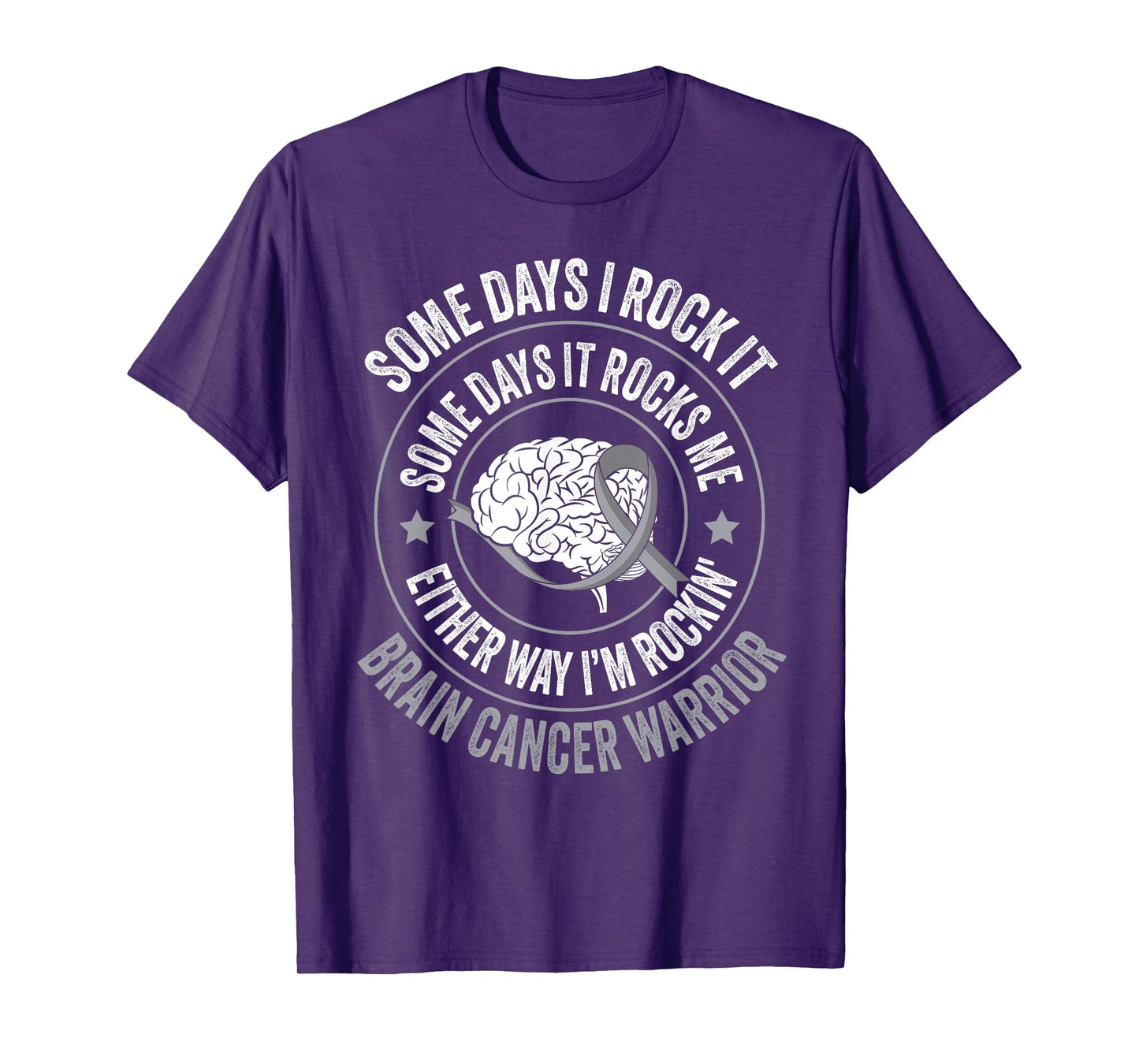 Brain Tumor Warrior Funny Brain Cancer T-Shirt