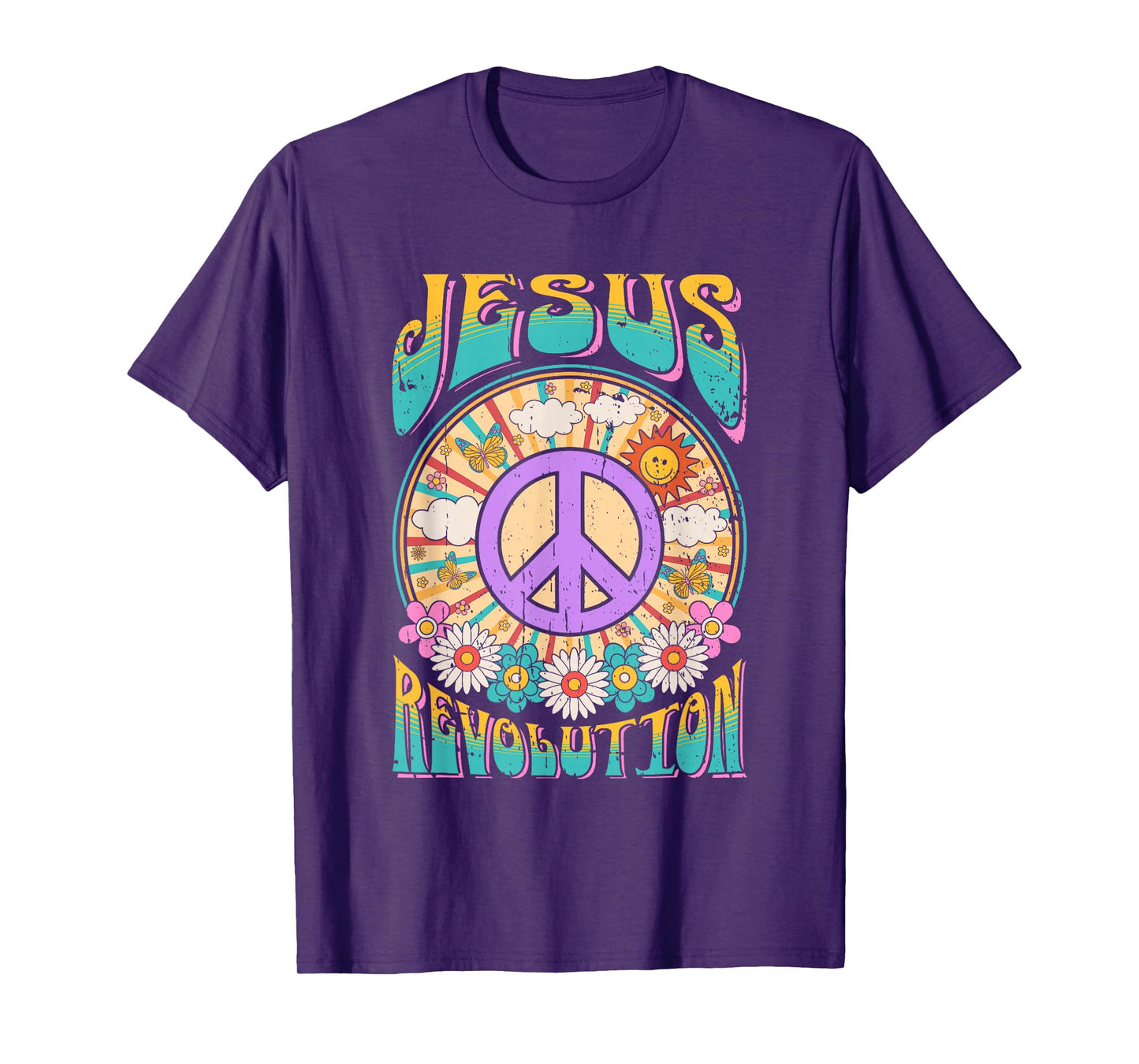 Jesus Revolution Faith Retro Groovy Christian T-Shirt