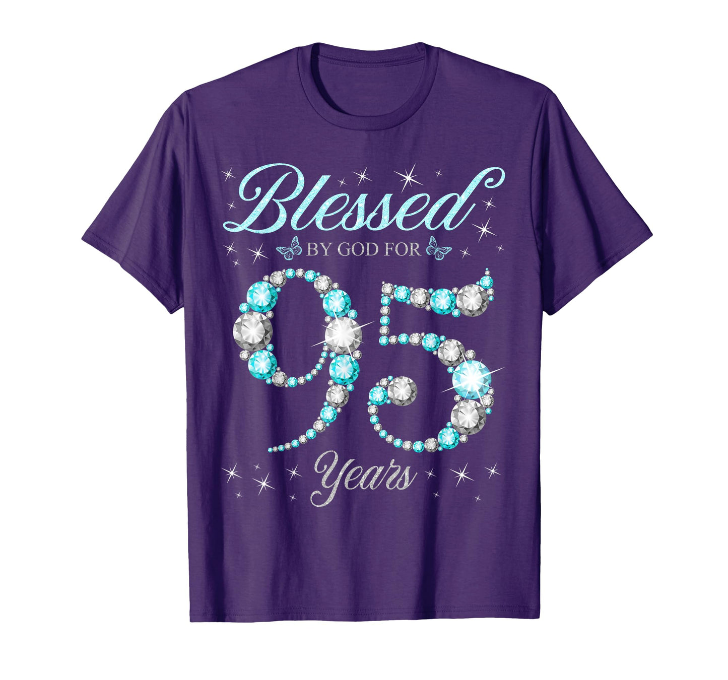 Blessed By God For 95 Years Old 95th Birthday B-Day Party T-Shirt