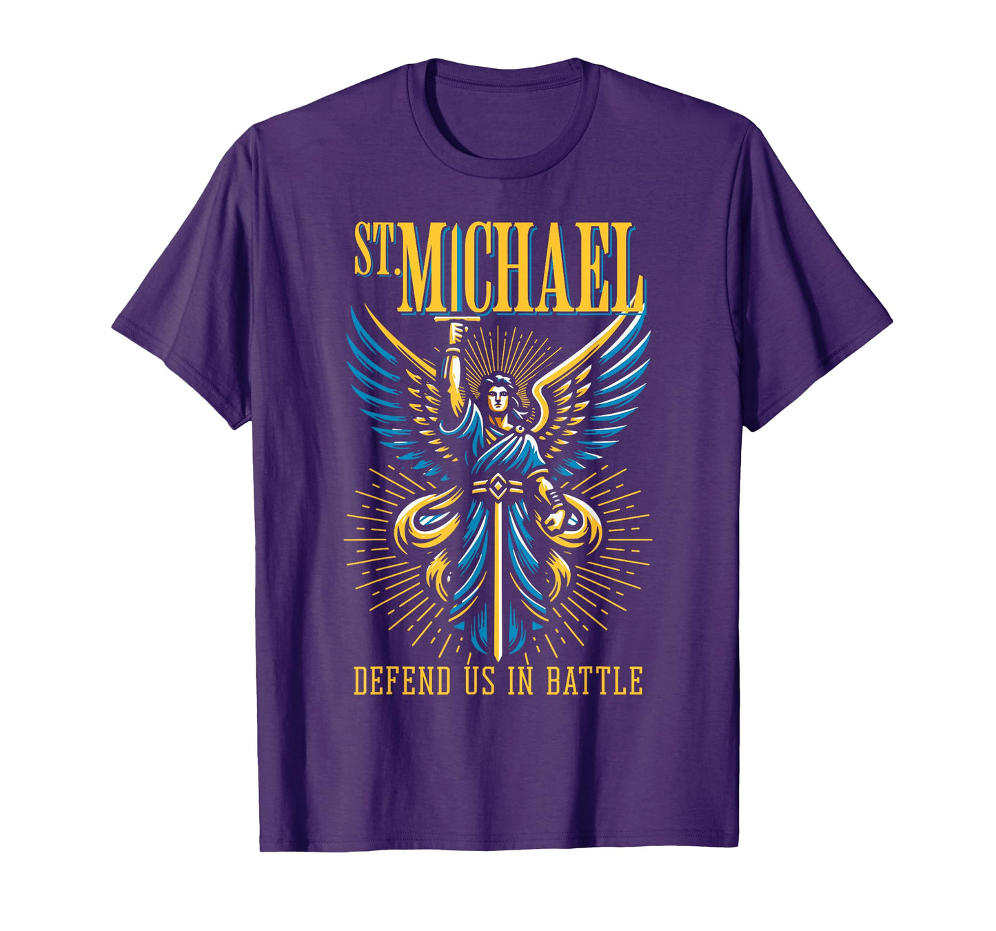 St Michael The Archangel Defend Us in Battle Catholic Saint T-Shirt