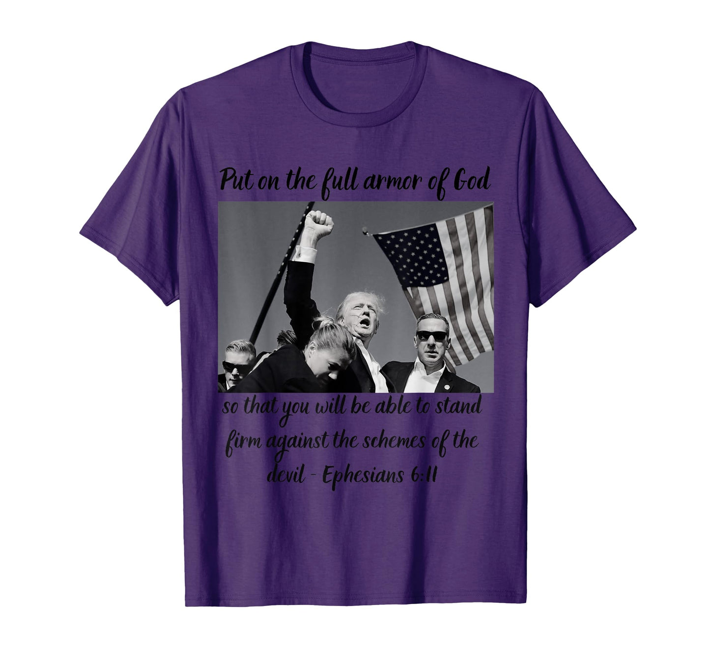 Donald Trump Fist Pump Flag 7 13 T-Shirt