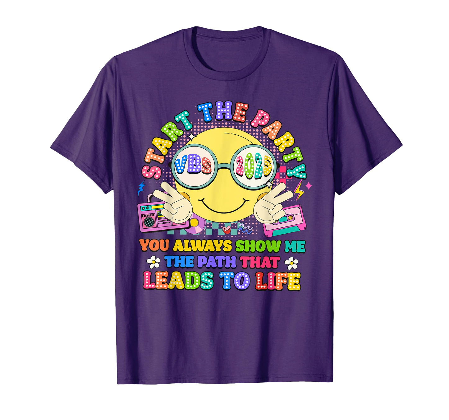 Groovy Start The Party VBS 2025 Show Me The Path Christian T-Shirt